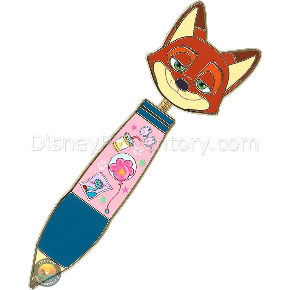 Bobble Head Pen Pin - Nick Wilde - Tokyo Disneyland - Pin 48424