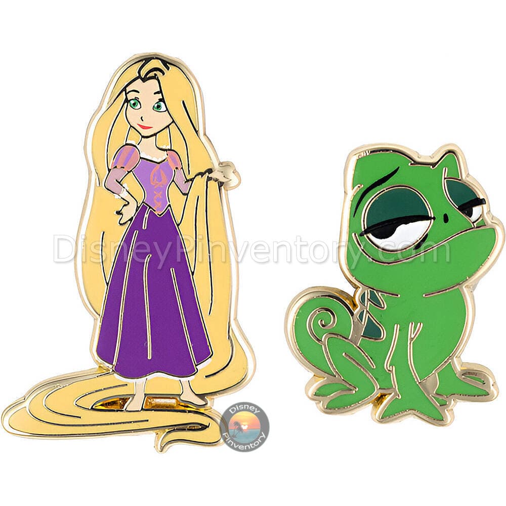 Disney Princess and Sidekicks Mystery Micro Trading Pin Set - Rapunzel & Pascal Set - Pin 48534