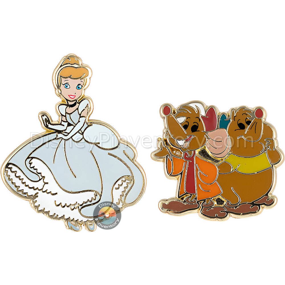 Disney Princess and Sidekicks Mystery Micro Trading Pin Set - Cinderella with Jaq & Gus Set - Pin 48536