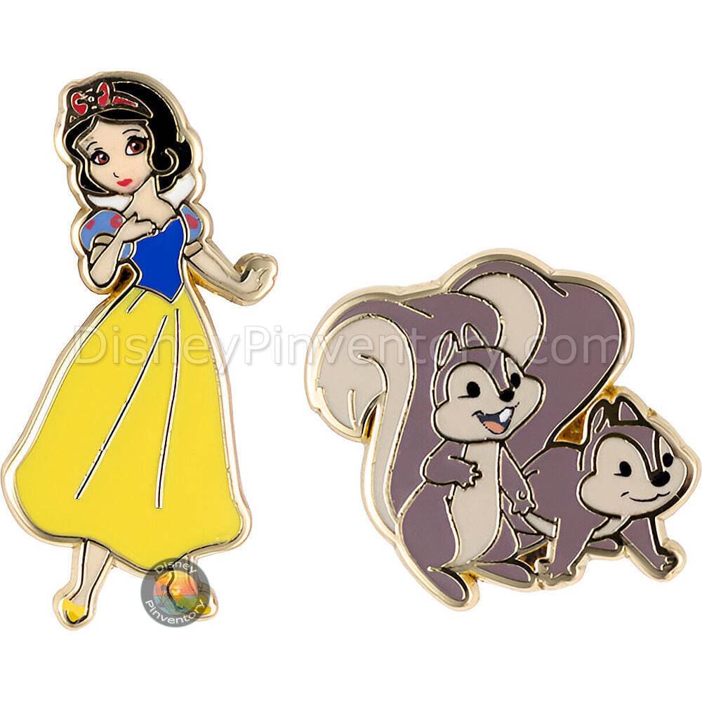 Disney Princess and Sidekicks Mystery Micro Trading Pin Set - Snow White & Squirrels Set - Pin 48542