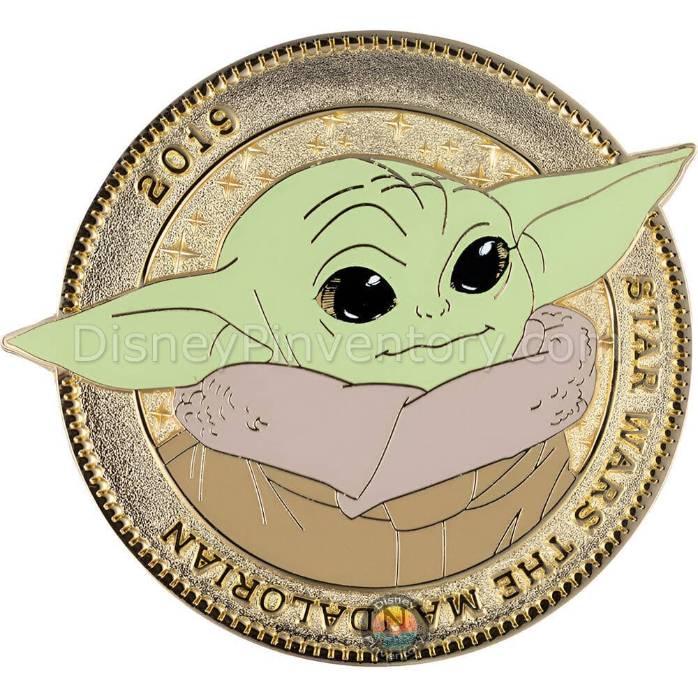 Disney Coin Series Wave 10 Jumbo Pin - Baby Yoda Grogu - PALM Exclusive - Pin 48693