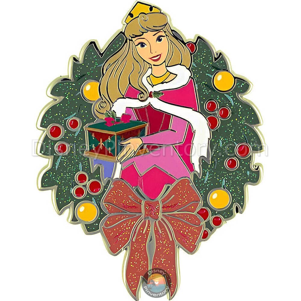 Disney Holidays Princess Wreaths Mystery Pin Set - Aurora Wreath Chaser - PALM Exclusive - Pin 48733