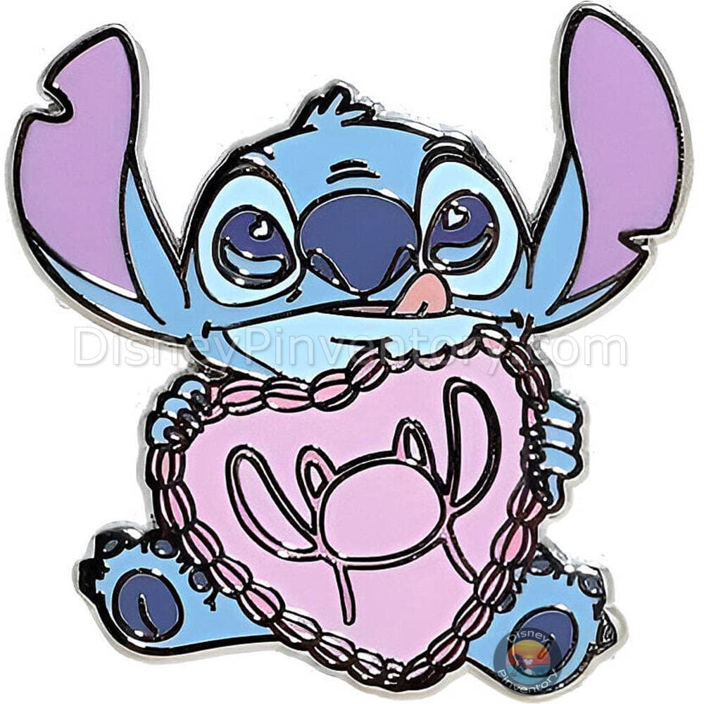 Loungefly Disney Stitch & Angel Hearts Blind Box Pin Set - Stitch with Angel Heart Cake - Pin 48766