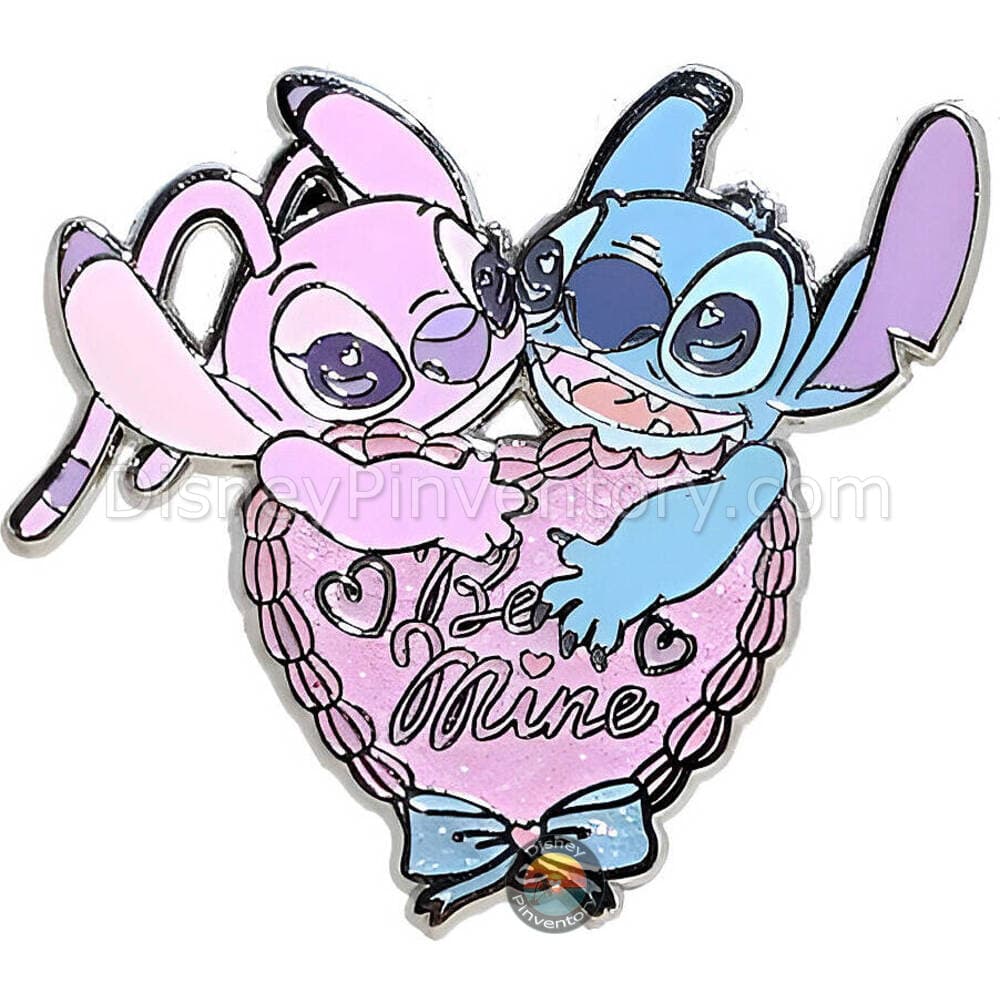 Loungefly Disney Stitch & Angel Hearts Blind Box Pin Set - Stitch & Angel with "Be Mine" Cake Chaser - Pin 48767