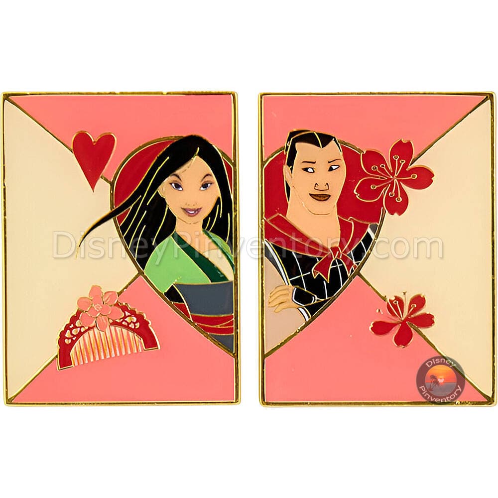 Loungefly Disney Princess Couple Blind Box Pin Set - Mulan & Li Shang Set Only - BoxLunch Exclusive - Pin 48821