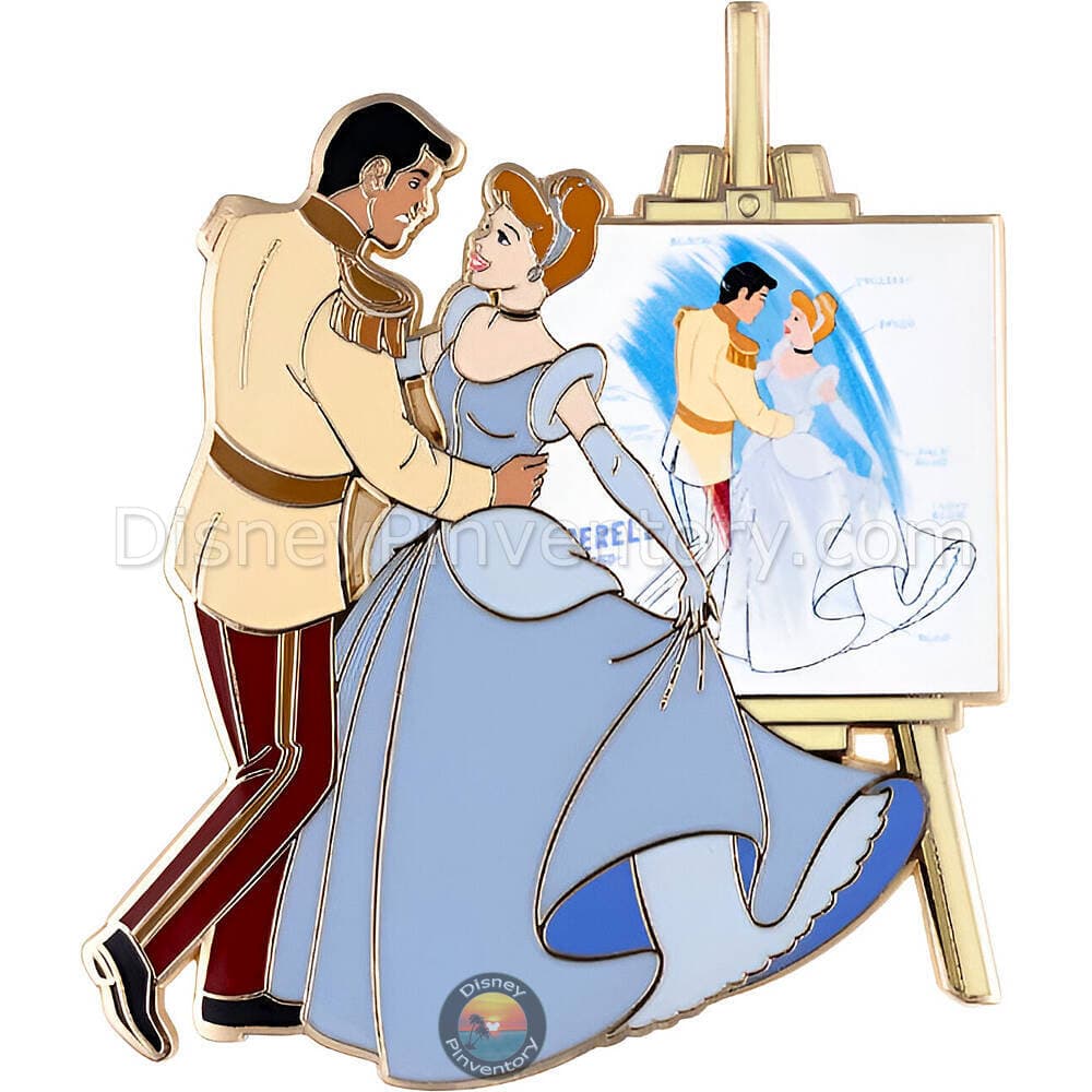 Disney Ink and Paint Off the Canvas Mystery Pin Set - Cinderella & Prince Charming - PALM Exclusive - Pin 48852