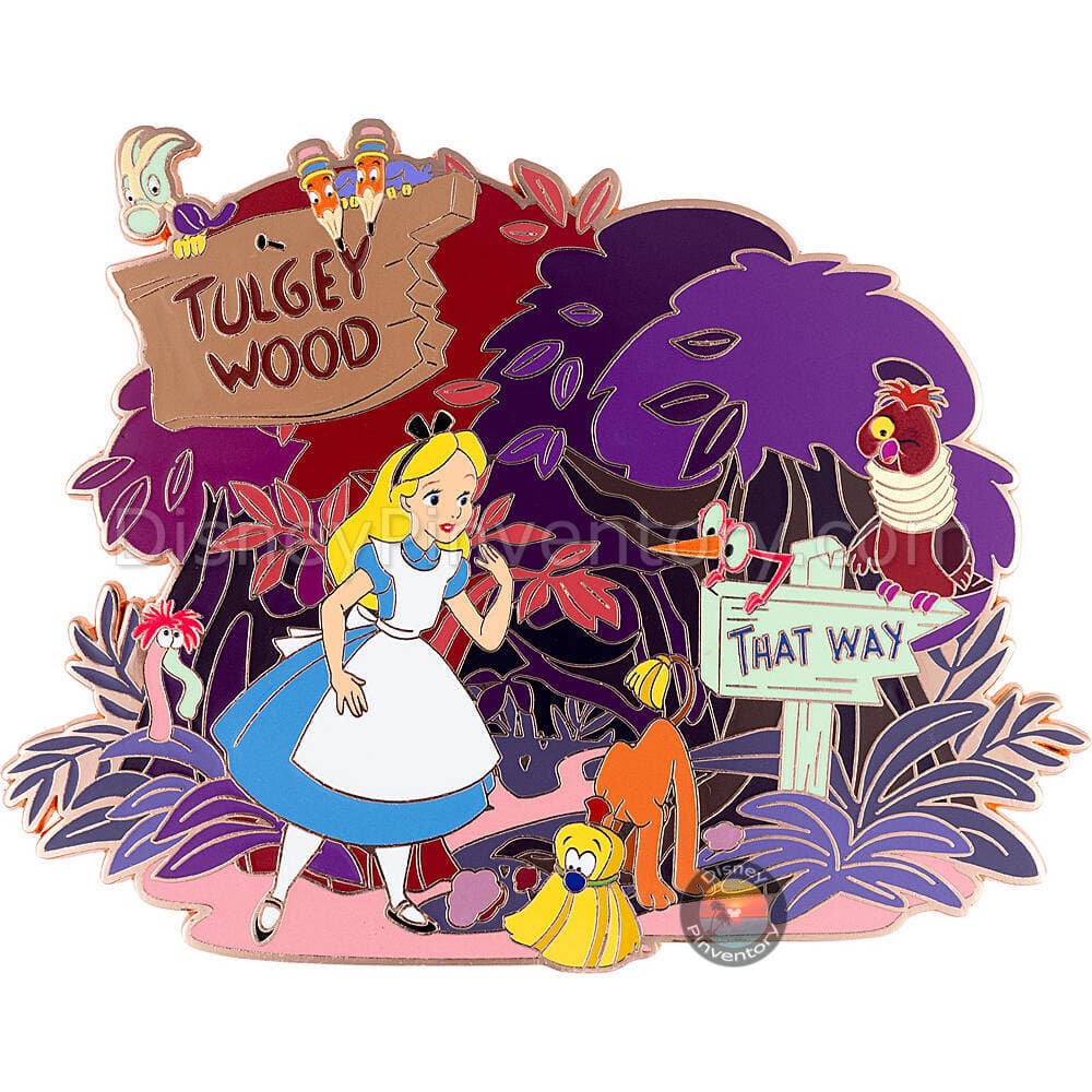 Disney Alice in Wonderland Tulgey Wood Jumbo Pin - PALM Exclusive - Pin 48874