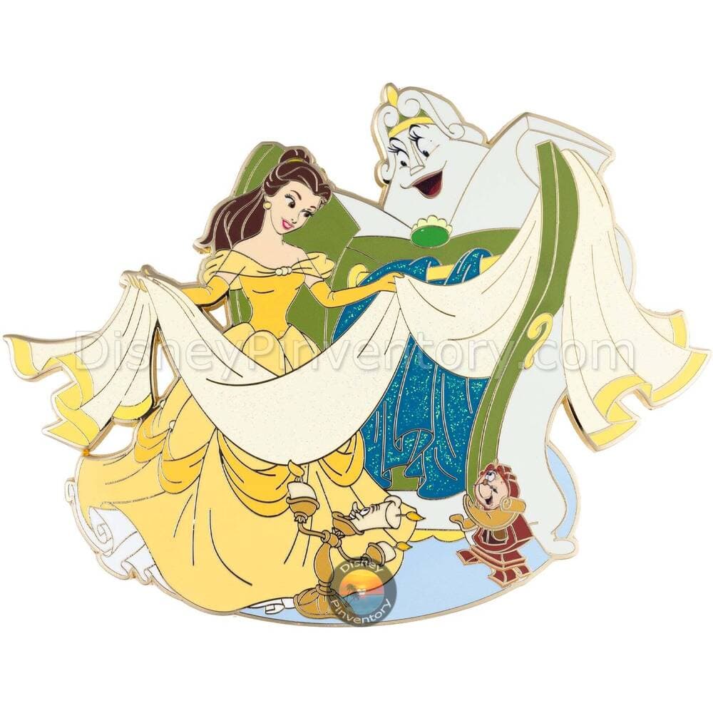 Belle with Wardrobe, Lumiere & Cogsworth Ultra Jumbo Pin Set - PALM Exclusive - Pin 48878