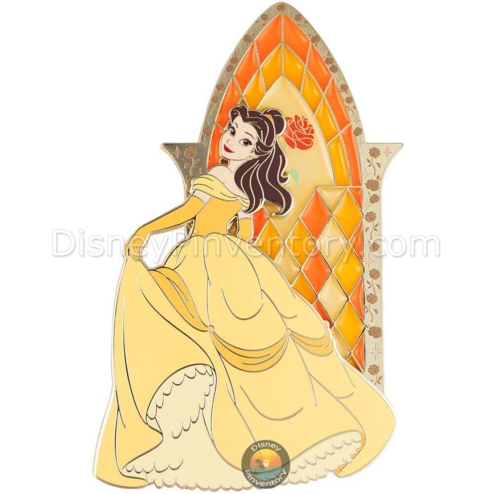 Disney Princess Stained Glass Windows Belle Jumbo Pin - PALM Exclusive - Pin 48888