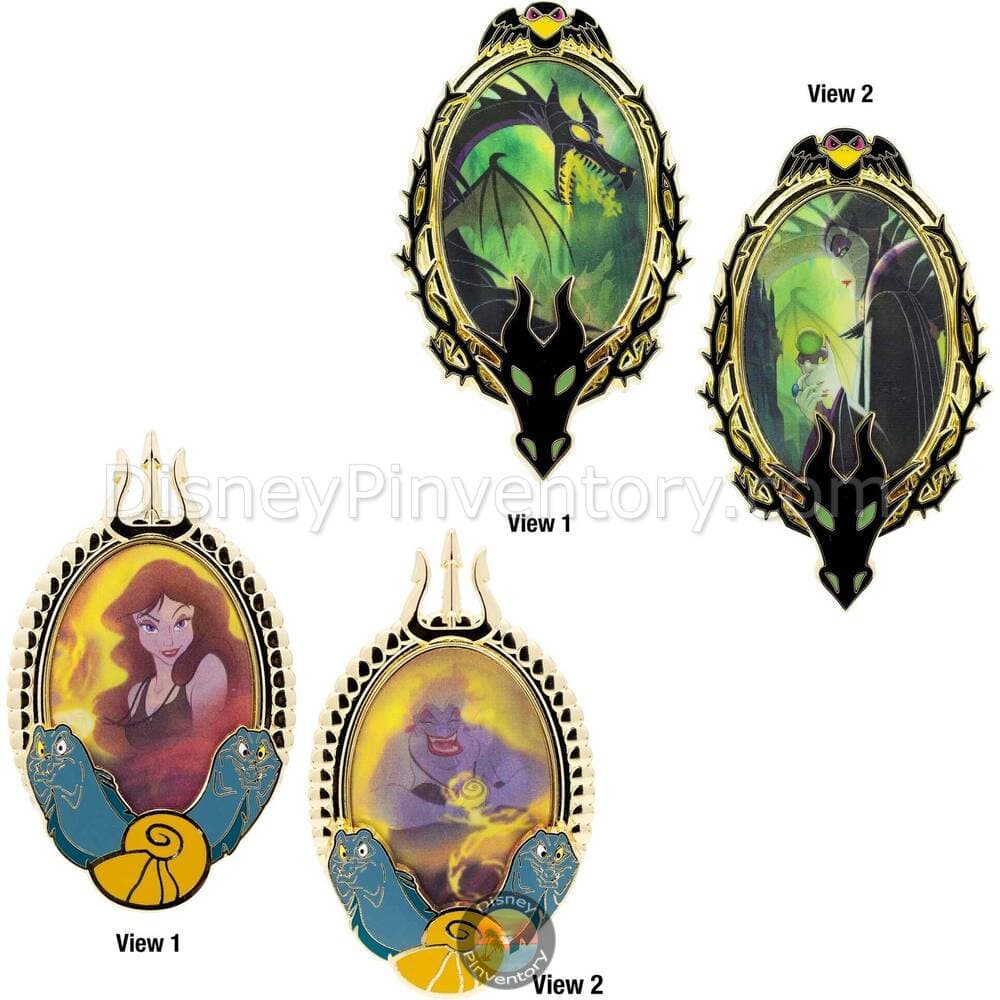 Disney Shapeshifter Sleeping Beauty/Little Mermaid Lenticular Combo Set Jumbo Pin - PALM Exclusive - Pin 49046
