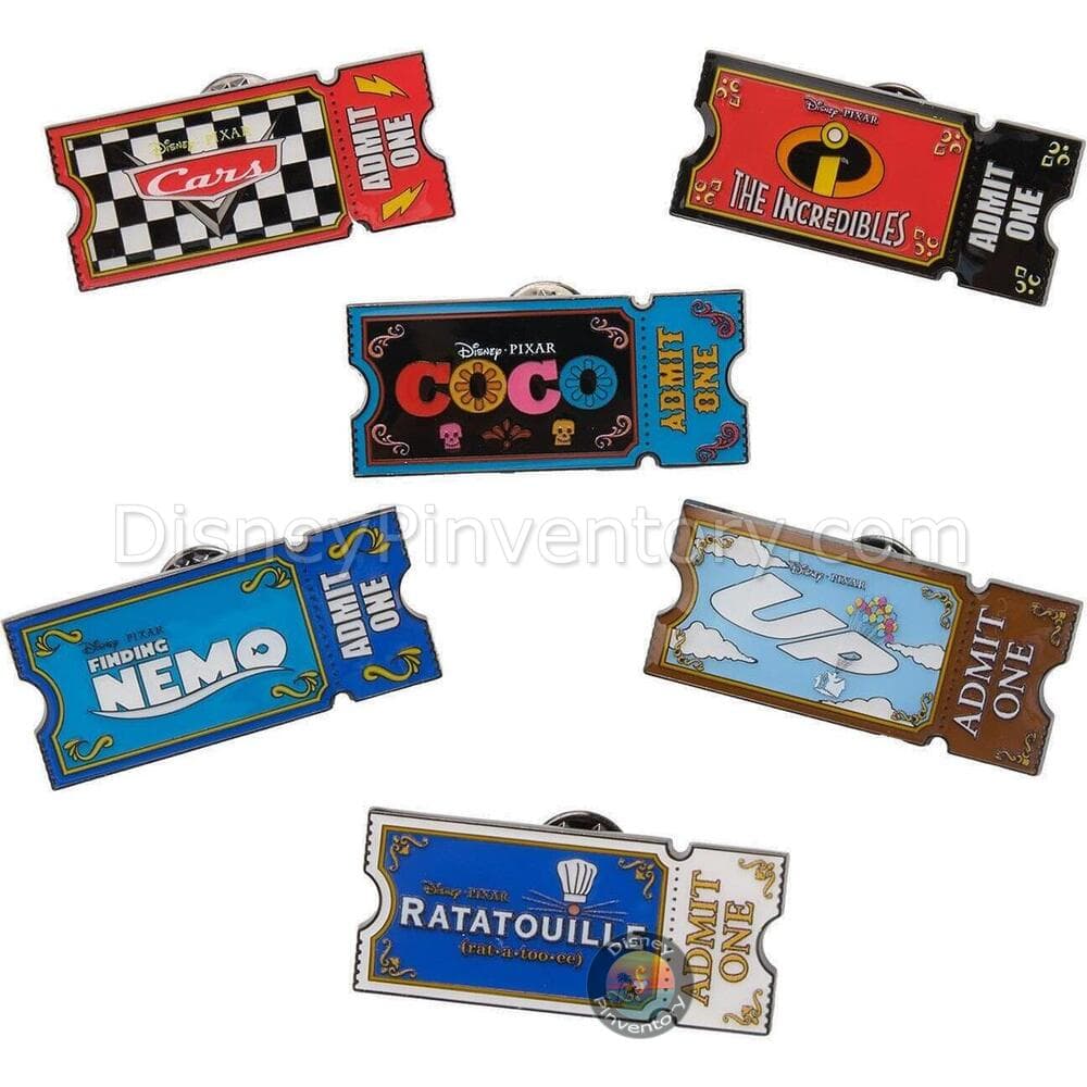 Loungefly Disney Pixar Movie Ticket Blind Box Pin Set - Pin 49067