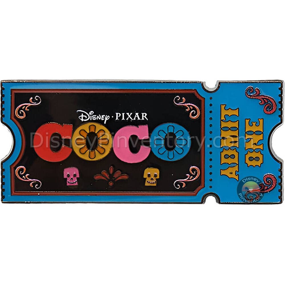 Loungefly Disney Pixar Movie Ticket Blind Box Pin Set - Coco - Pin 49069