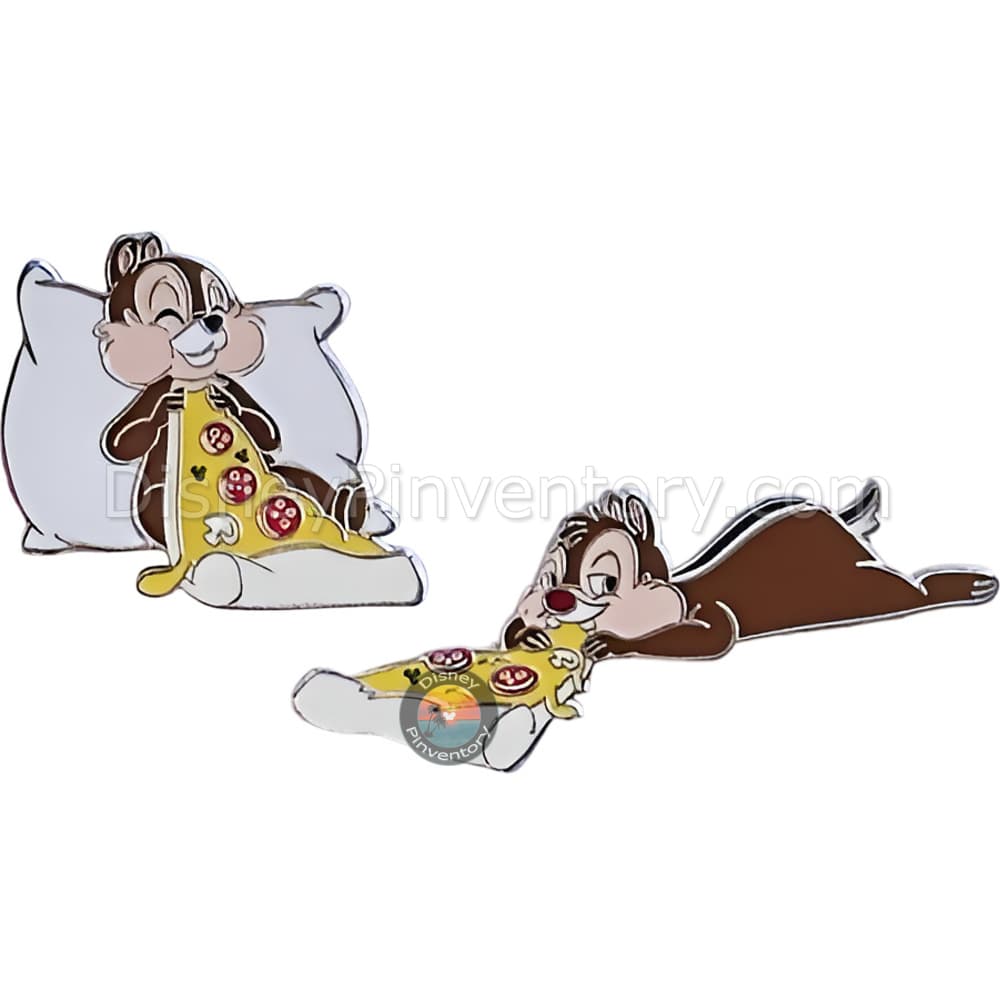 Pajama Party Chip & Dale Pin Set - Disneyland Paris - Pin 49181