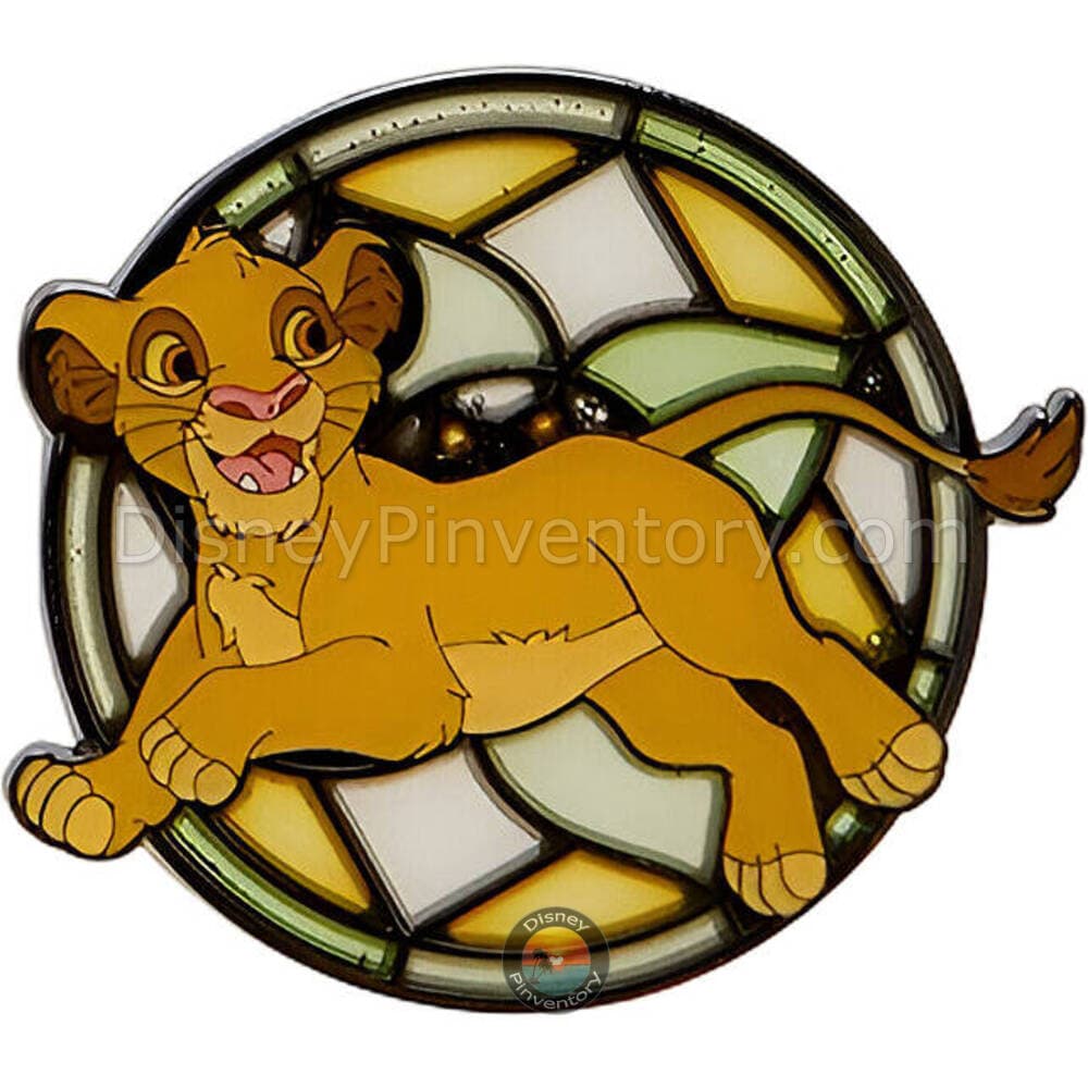 Loungefly Disney Animals Stained Glass Blind Box Pin Set - Simba - Pin 49262