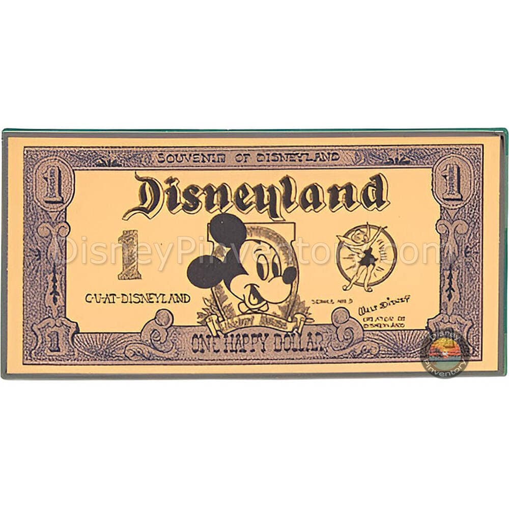 Disneyland 70th Anniversary Souvenir Box Pin Set - Mickey Mouse Disney Dollar - Pin 49304