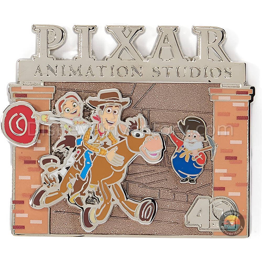 Pixar Animation Studios 40 Years Pin Set 1 - Woody, Jessie, Bullseye & Stinky Pete - Pin 49308