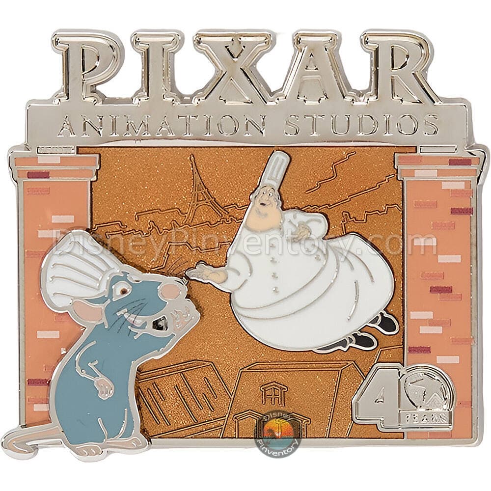 Pixar Animation Studios 40 Years Pin Set 2 - Remy and Chef Gusteau - Ratatouille (2007) - Pin 49443