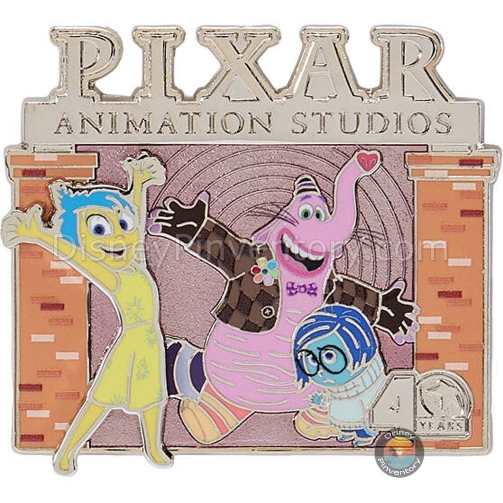 Pixar Animation Studios 40 Years Pin Set 3 - Joy, Sadness and Bing Bong - Inside Out (2015) - Pin 49650