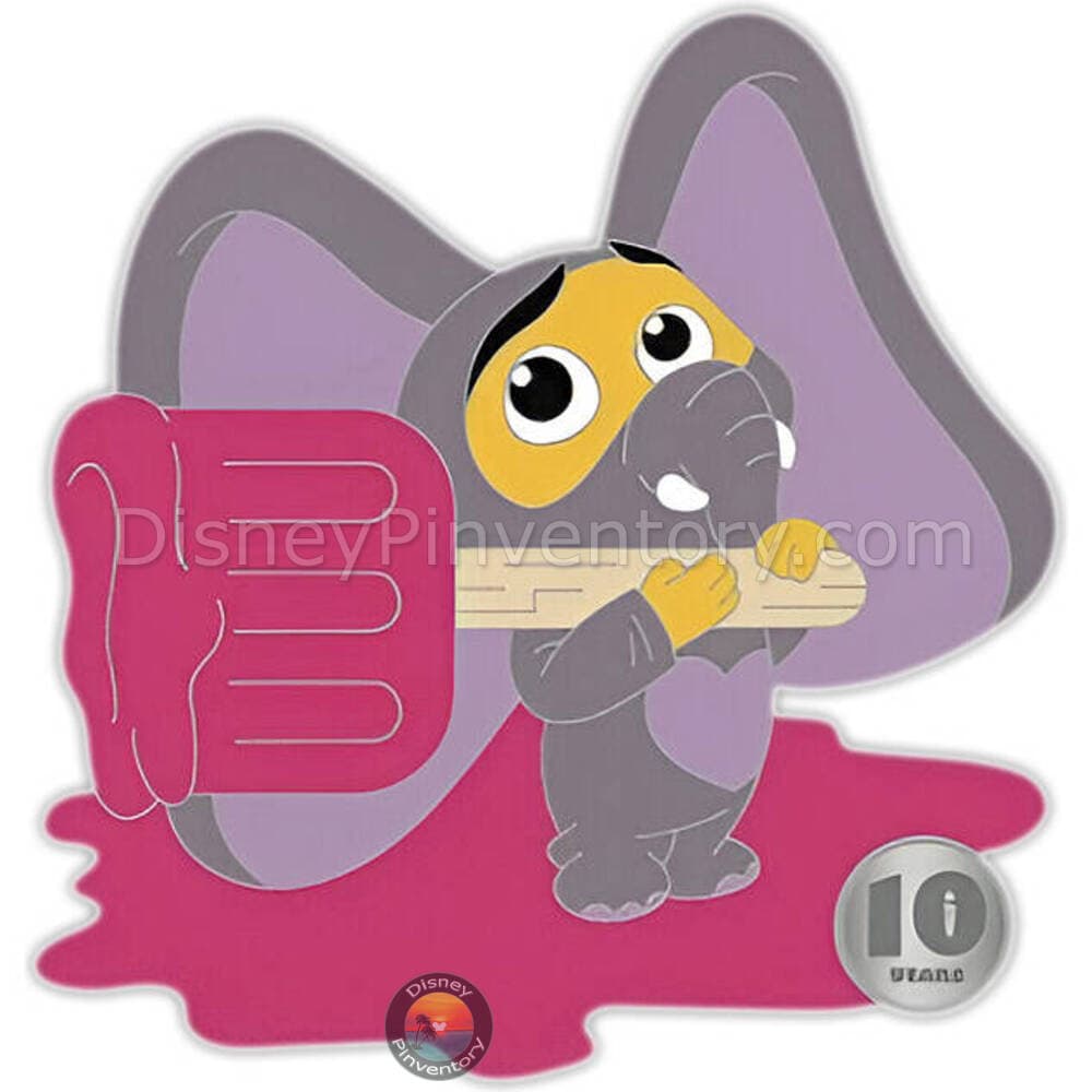 Zootopia 10th Anniversary Pin - Finnick with Jumbo Pop - Pin 49697