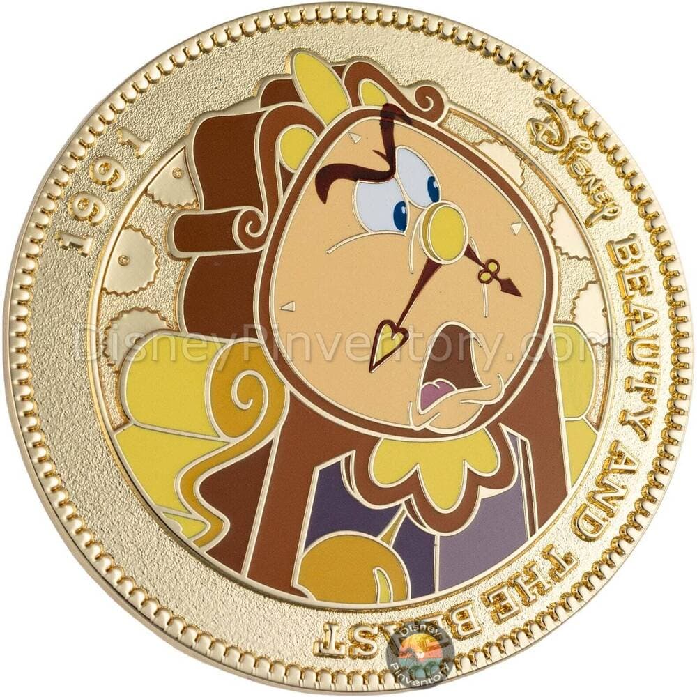 Disney Coin Series Wave 11 Beauty and the Beast Cogsworth Pin - PALM Exclusive - Pin 49742