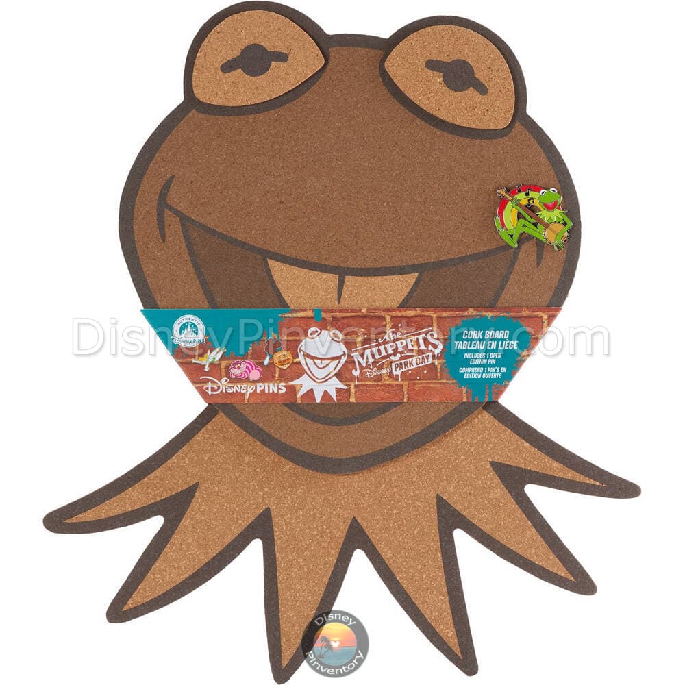 The Muppets Disney Park Day Collector's Cork Board with Kermit Pin - Pin 49790