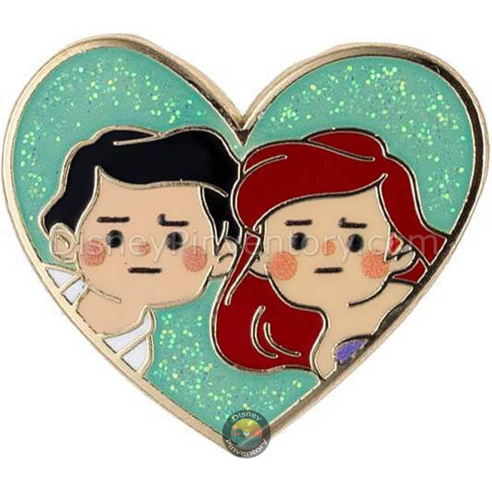 Disney Princesses Sweethearts Mystery Pin Set - Ariel & Prince Eric Glitter Chaser - PALM Exclusive - Pin 49805