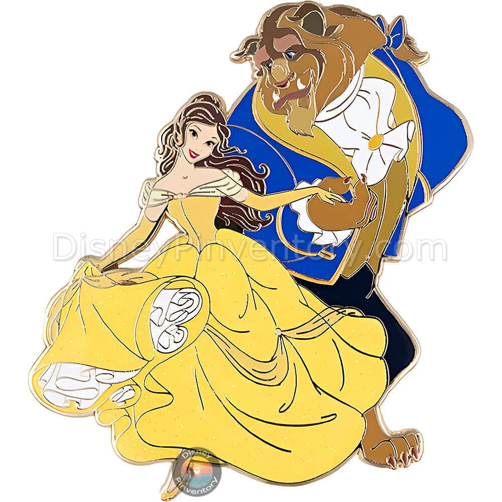Disney Princesses The Royal Dance Mystery Jumbo Pin Set - Belle & Beast - PALM Exclusive - Pin 49941