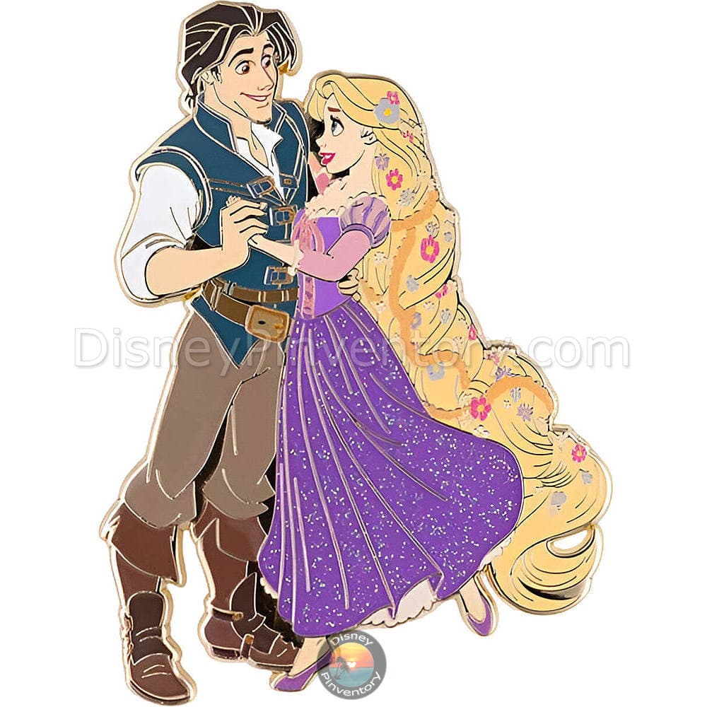 Disney Princesses The Royal Dance Mystery Jumbo Pin Set - Rapunzel & Flynn Rider - PALM Exclusive - Pin 49943