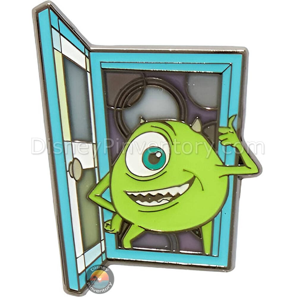 Loungefly Disney Pixar Monsters, Inc. Stained Glass Doors Blind Box Pin Set - Mike Wazowski - Pin 49968