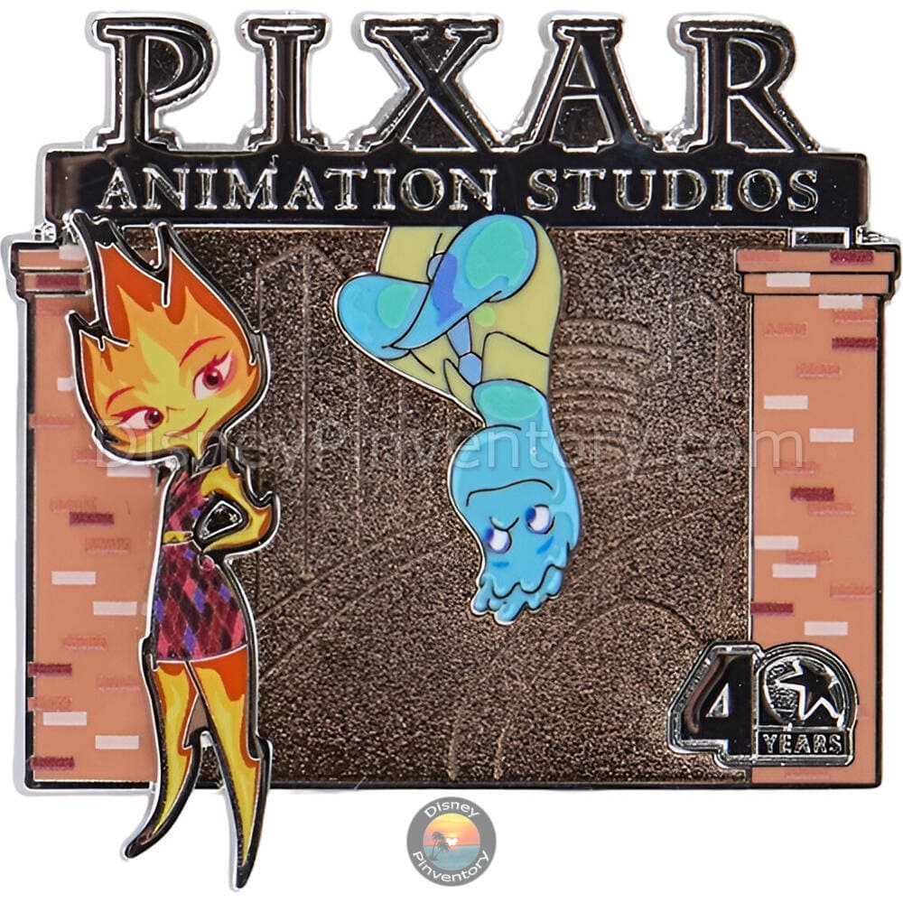 Pixar Animation Studios 40 Years Pin Set 5 - Ember Lumen and Wade Ripple - Elemental (2023) - Pin 50020