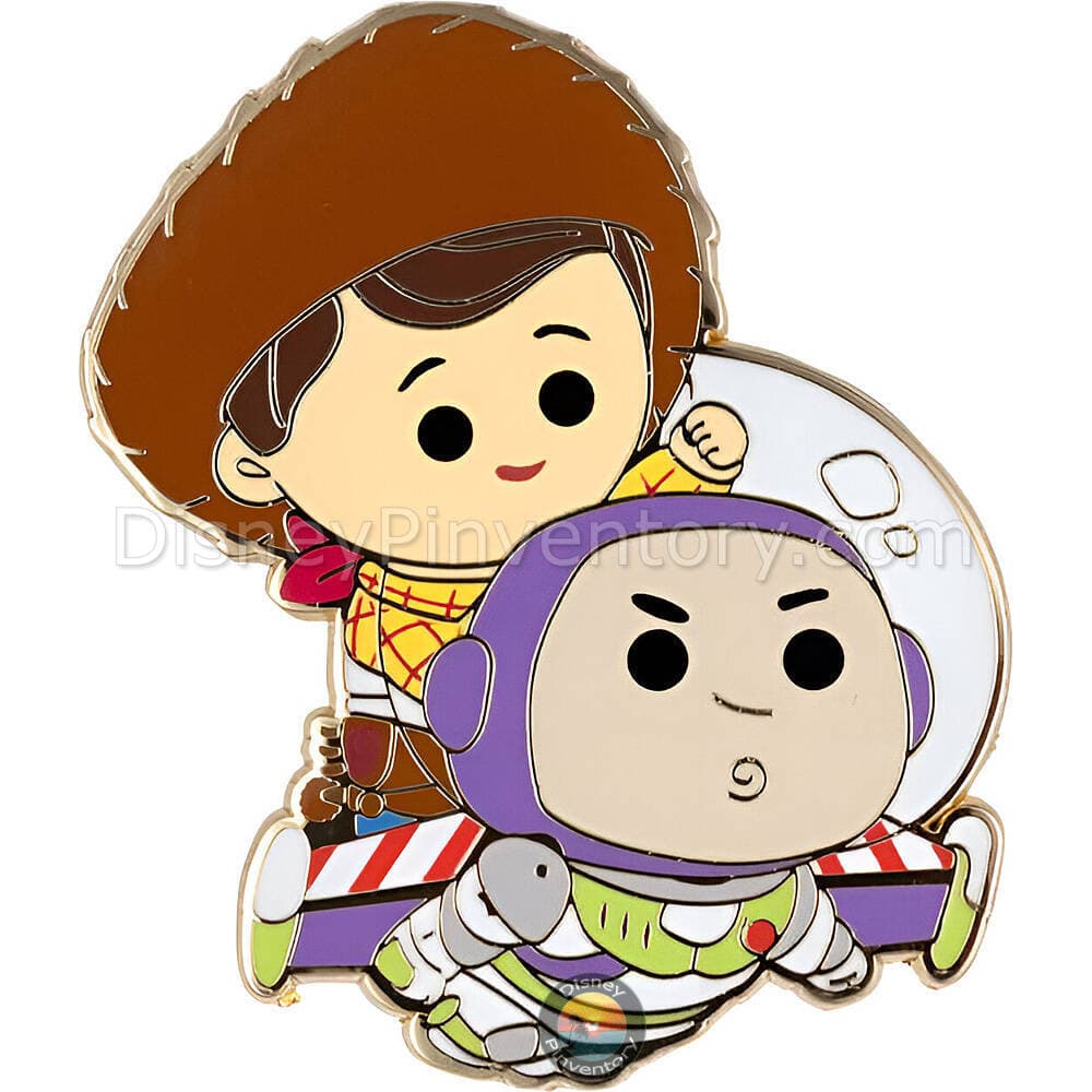 Pixar Toy Story Cutie Mystery Pin Set - Woody & Buzz Lightyear Chaser - PALM Exclusive - Pin 50075