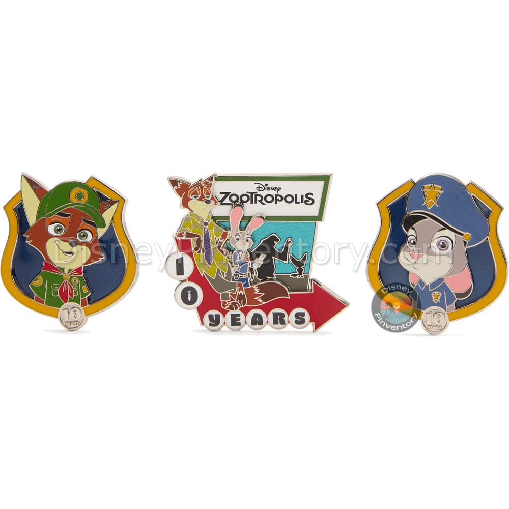 Zootopia 10th Anniversary Pin Set - Pin 50115