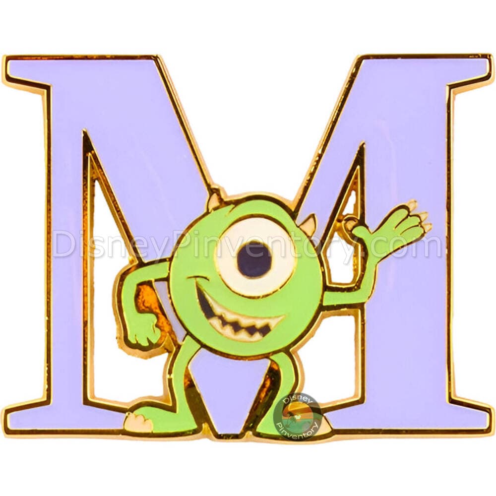 Loungefly Disney Pixar Monsters, Inc. Character Initial Blind Box Pin Set - Mike Wazowski - BoxLunch Exclusive - Pin 50171