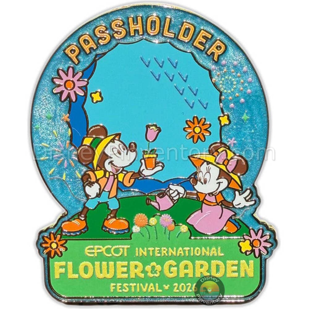 Mickey & Minnie Mouse Annual Passholder Pin - EPCOT International Flower & Garden Festival 2026 - Pin 50321