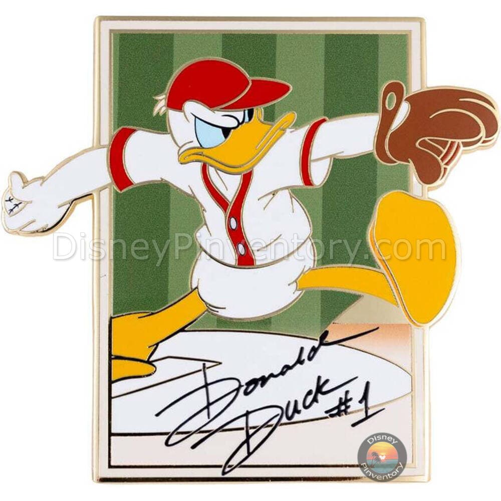 Disney Mickey and Friends Sportcards Mystery Jumbo Pin Set - Donald Duck Baseball - PALM Exclusive - Pin 50406