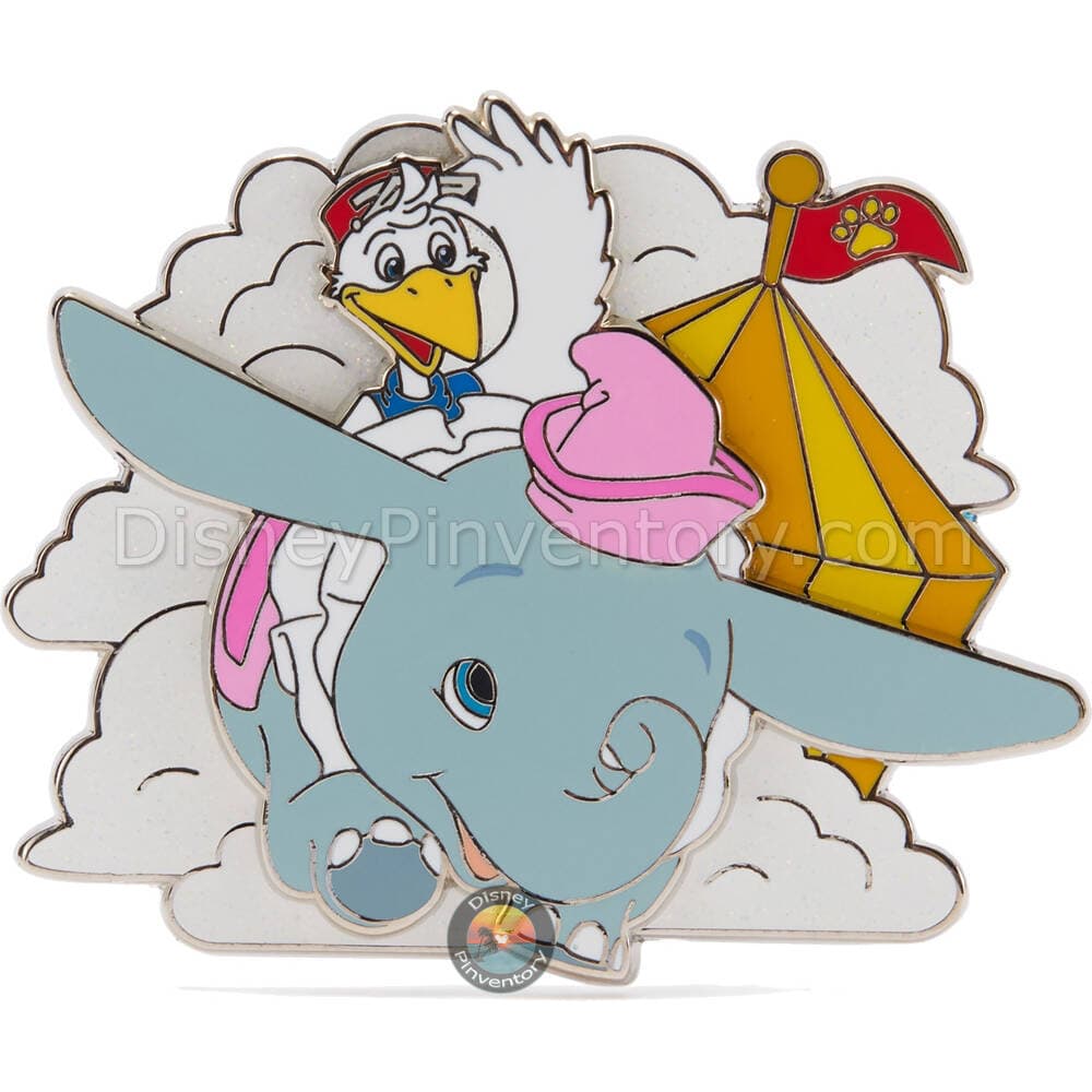 Dumbo and Mr. Stork - Disney Artist Collection by Maria Stuckey and Kate Dykstra - Pin 50424