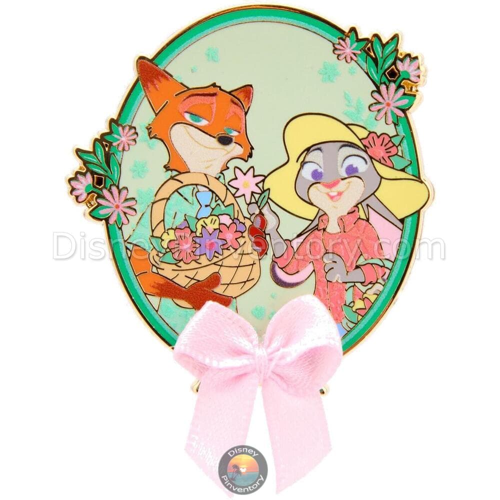 Disney Zootopia Judy & Nick Flower Bow Pin - BoxLunch Exclusive - Pin 50472