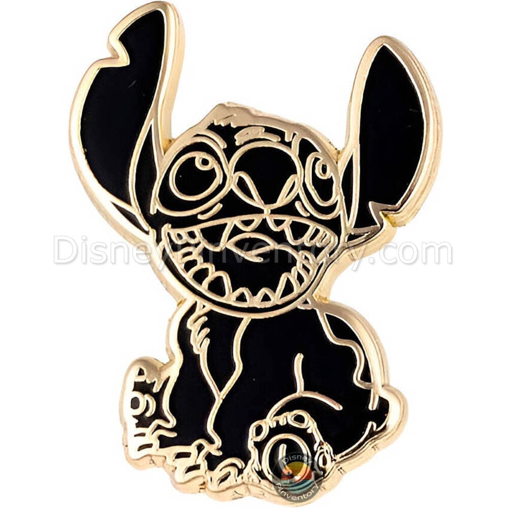 Disney Lilo and Stitch Series 1 Micro Mystery Pin Set - Black Stitch Sitting Chaser - PALM Exclusive - Pin 50492