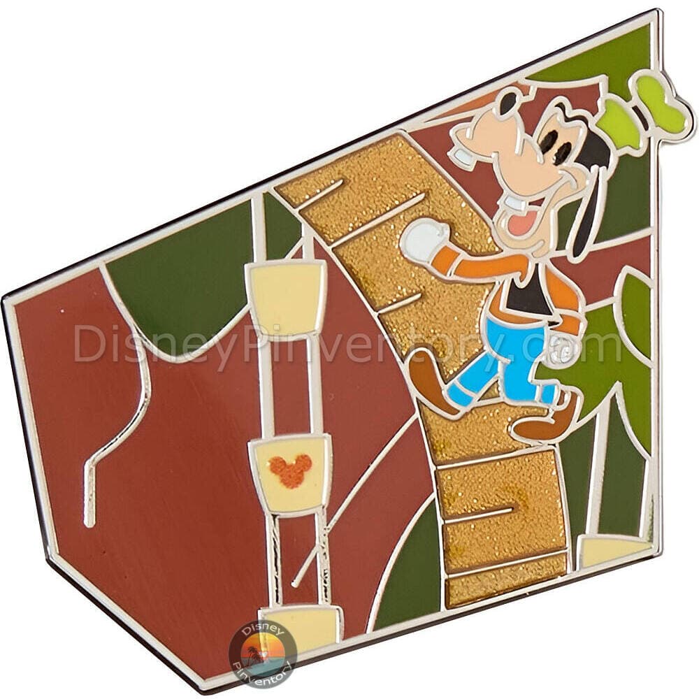 Disneyland Adventureland Treehouse Mystery Pin Set - Disney Attraction Map Puzzles Series - Goofy - Pin 50647