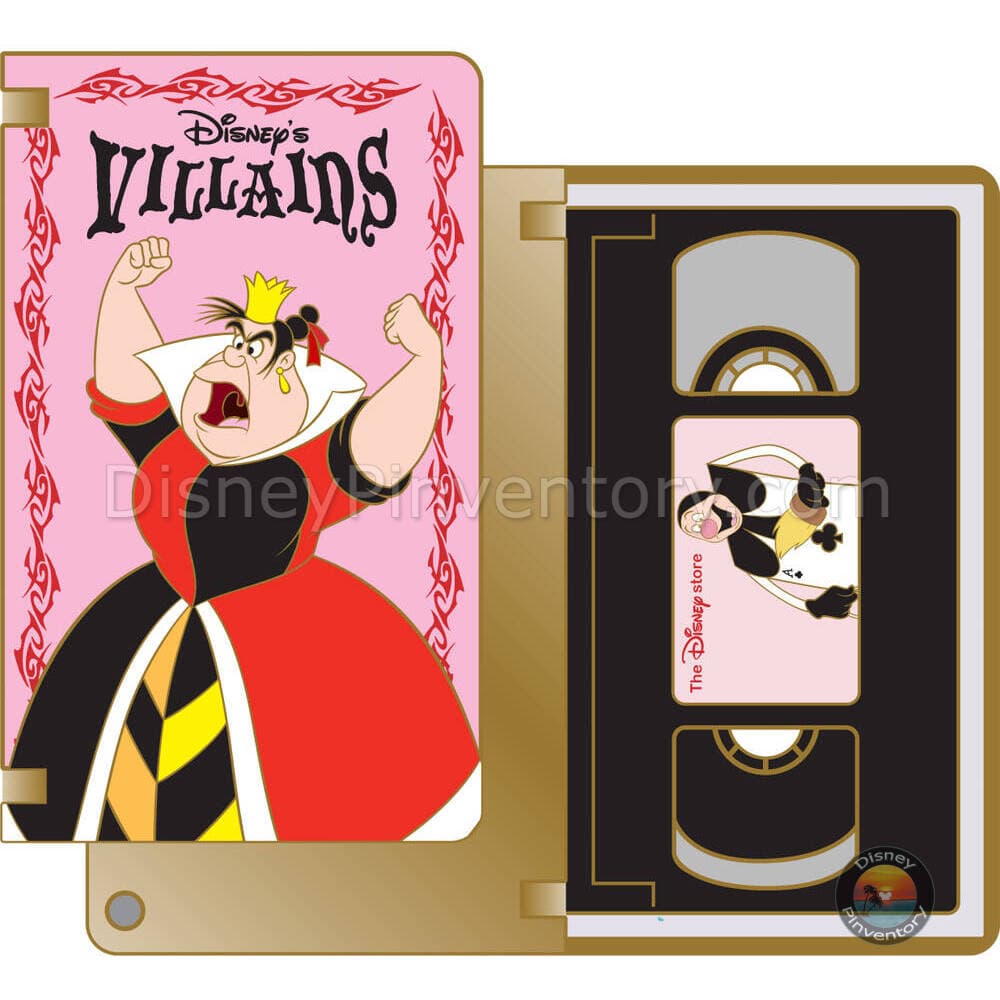 Retro Villains VHS Mystery Pin Set - Queen of Hearts - Disney Store Times Square Pin Trading Event 2026 - Pin 50679