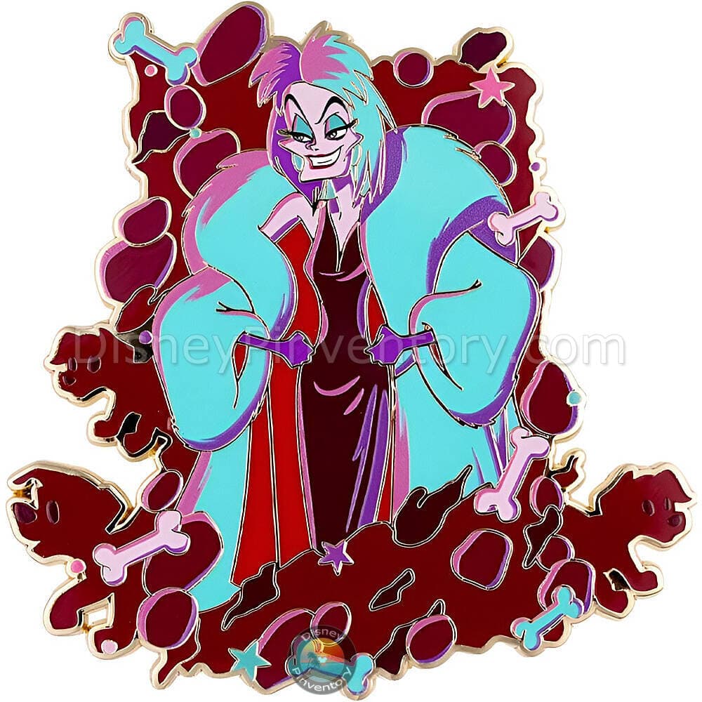 Disney Villains Ultraviolet Magic Mystery Jumbo Pin Set - Cruella de Vil - PALM Exclusive - Pin 50714