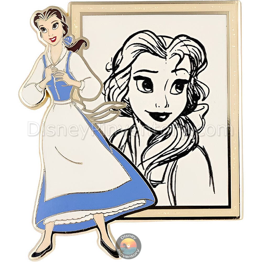 Disney Princess Royal Illustrations Mystery Jumbo Pin Set - Belle - PALM Exclusive - Pin 50768