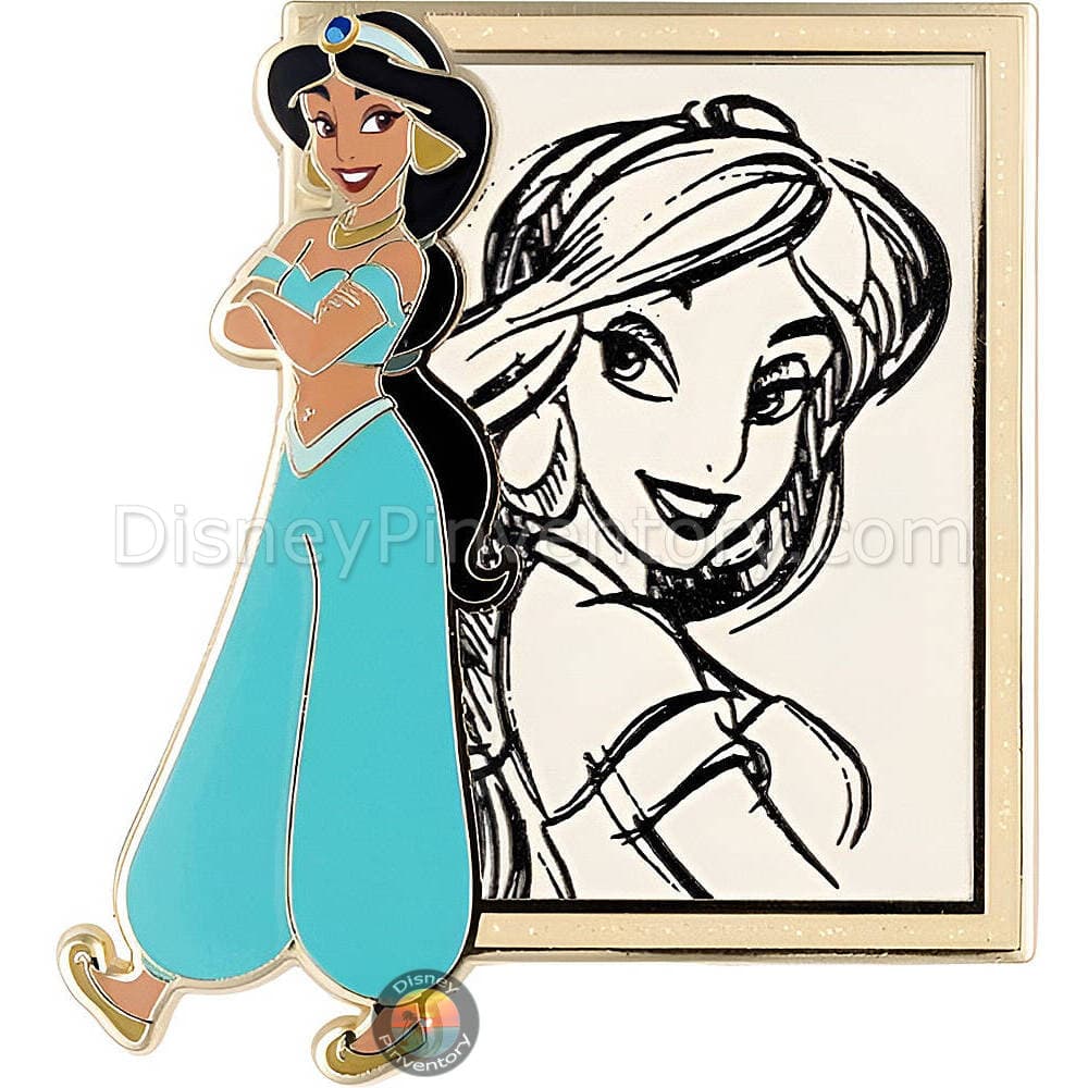 Disney Princess Royal Illustrations Mystery Jumbo Pin Set - Jasmine - PALM Exclusive - Pin 50770