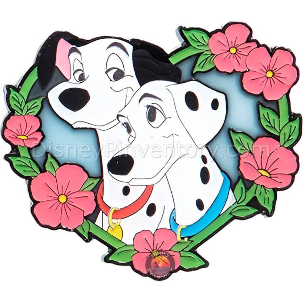 Loungefly Disney Dogs Floral Blind Box Pin Set - Pongo & Perdita - Pin 50963