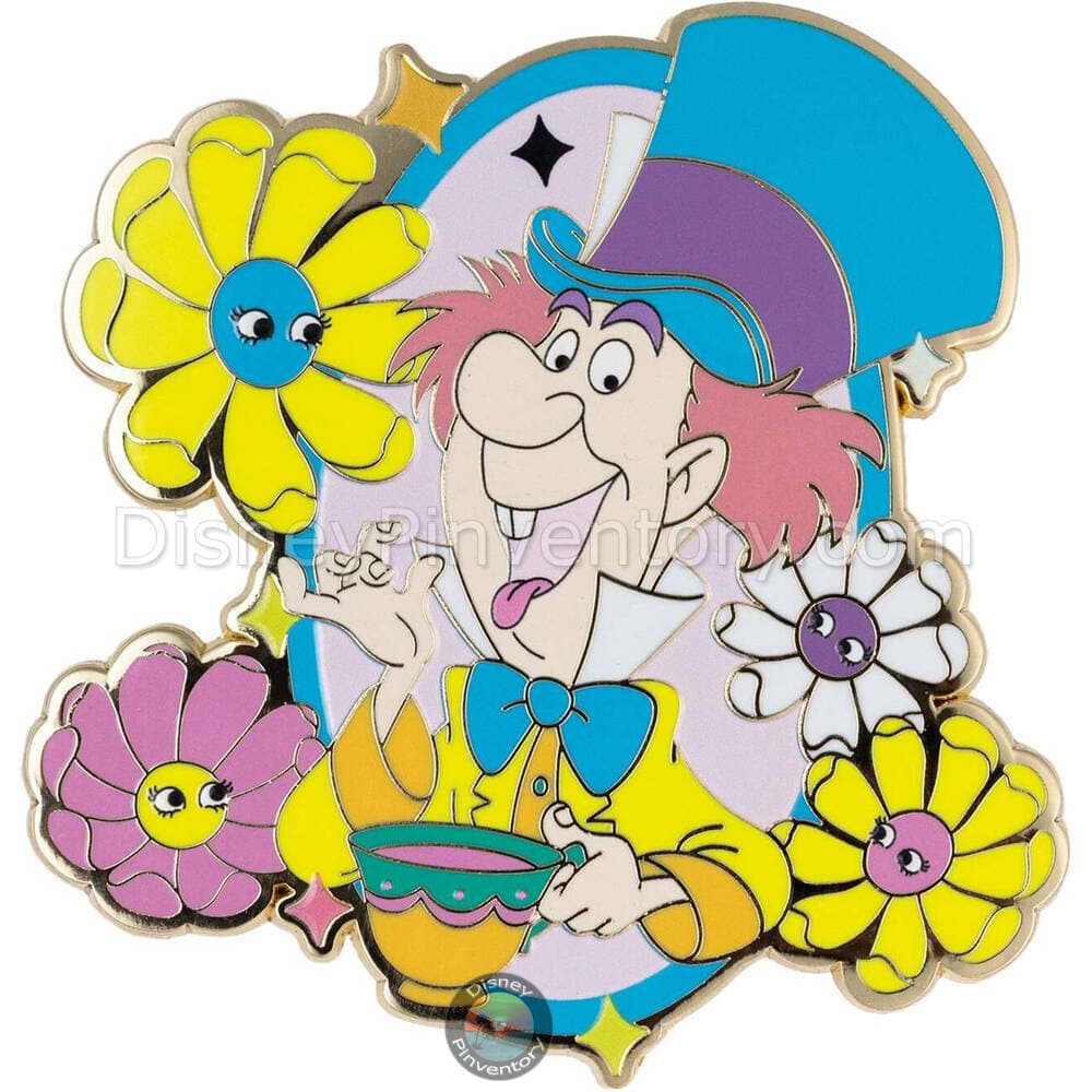 Disney Alice in Wonderland Mad Hatter 3 Pin Set - Mad Hatter with Flowers Only - PALM Exclusive - Pin 51061