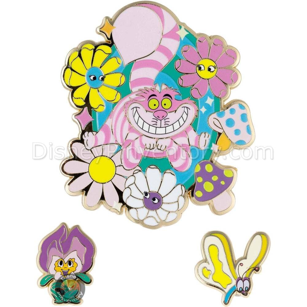 Disney Alice in Wonderland Cheshire Cat 3 Pin Set - PALM Exclusive - Pin 51064
