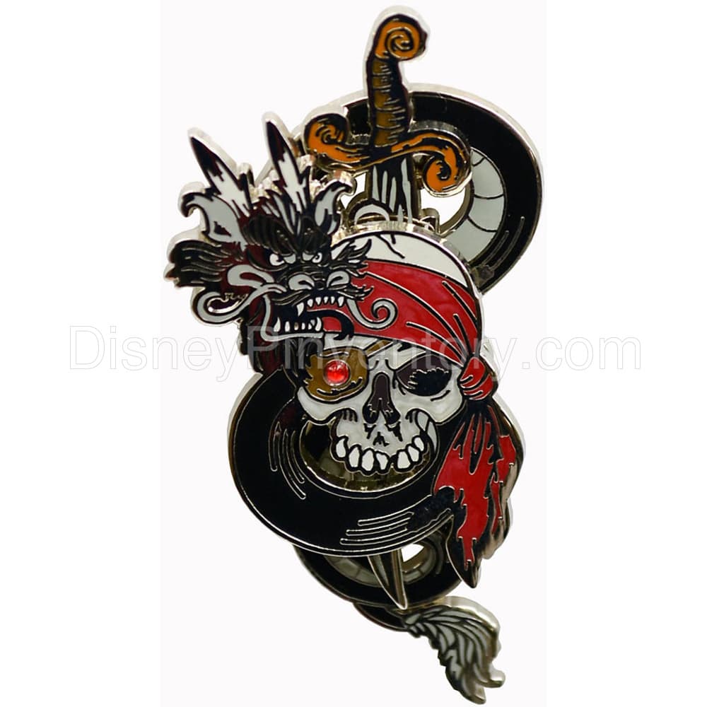 Pirates of the Caribbean - Skull with Sliding Sword - Pin 5364