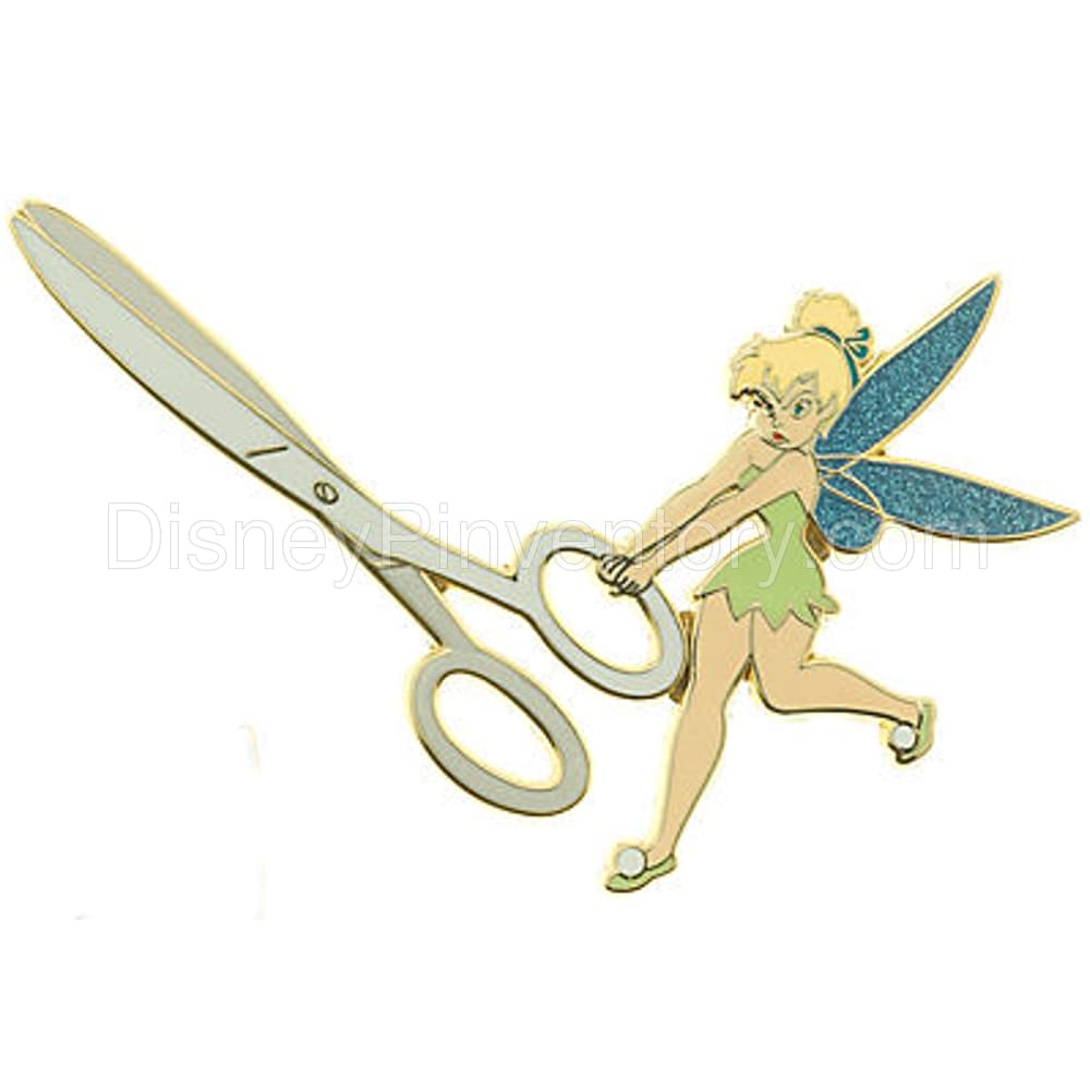 Tinker Bell Set of 6 Pins - Tinker Bell with Scissors Pin - Pin 5523