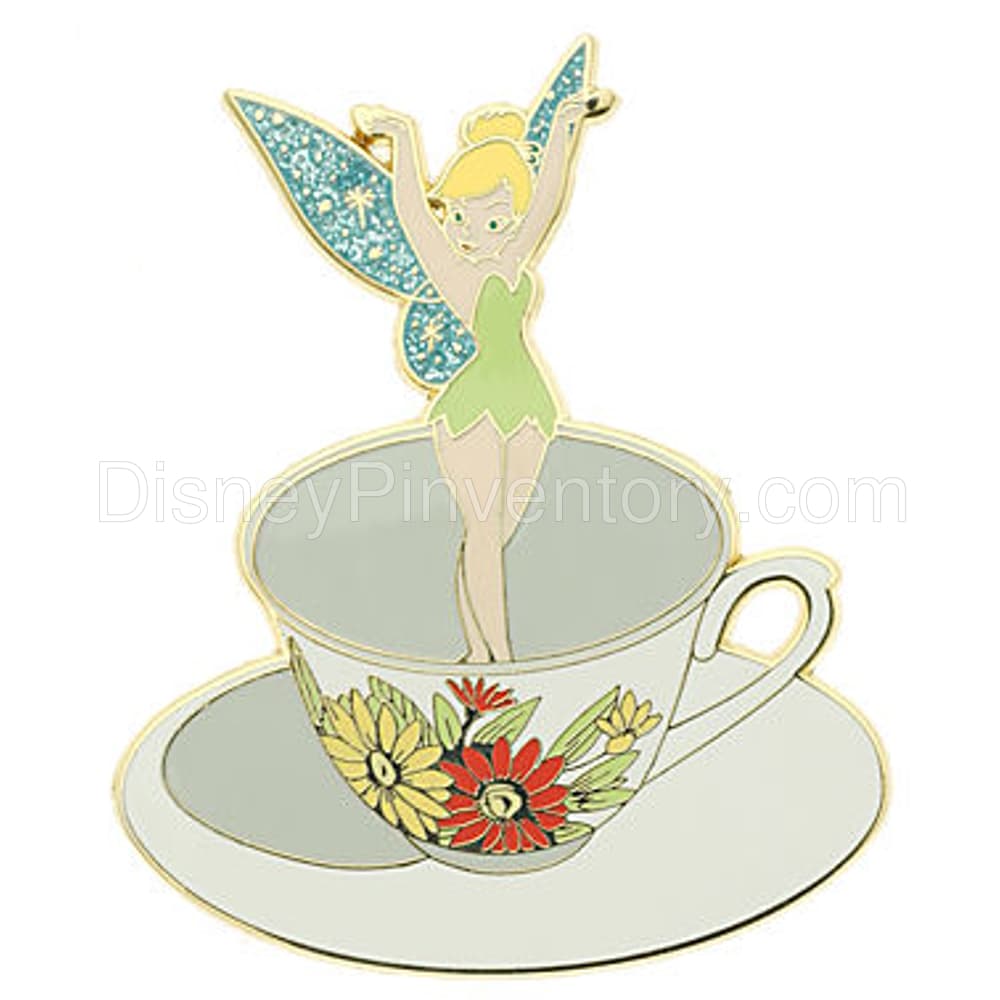 Tinker Bell Set of 6 Pins - Tinker Bell Dancing in Teacup Pin - Pin 5525