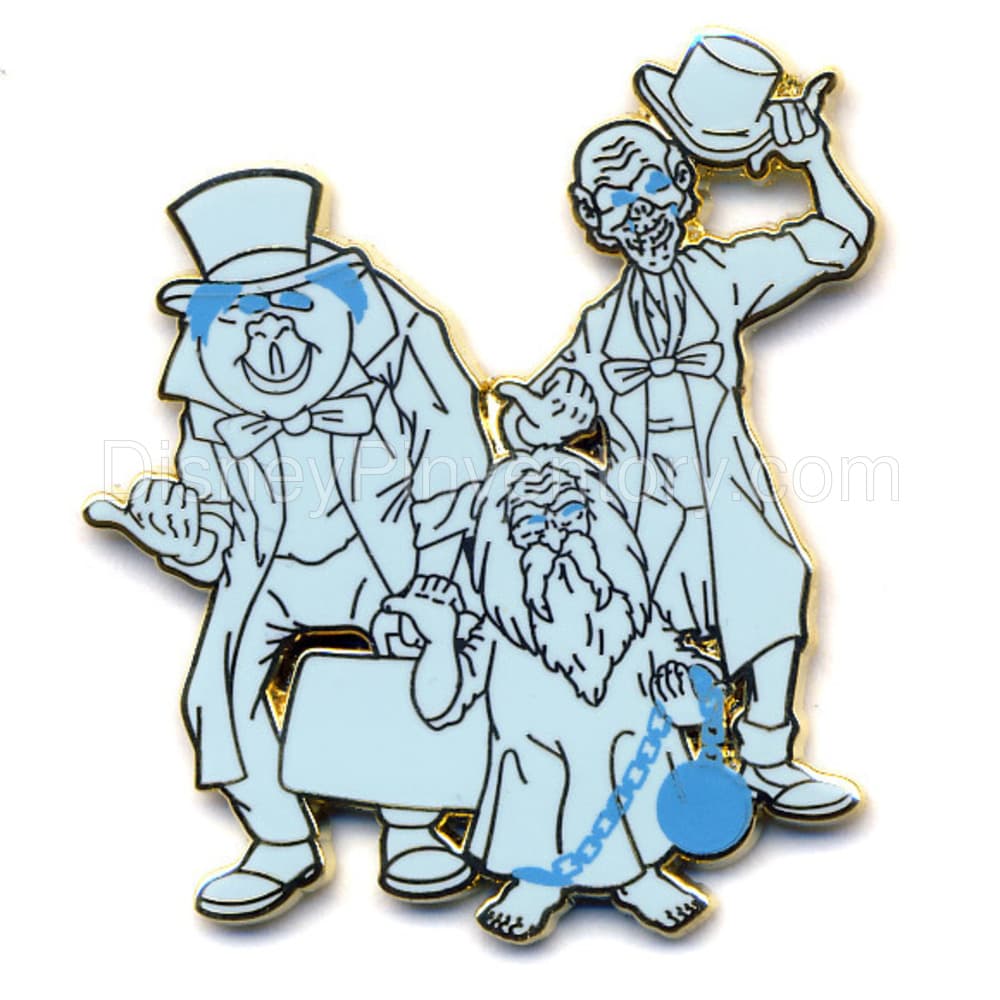 Mickey's Pin Odyssey 2008 - Easel Boxed Pin Set - Hitchhiking Ghosts Pin - Pin 6343